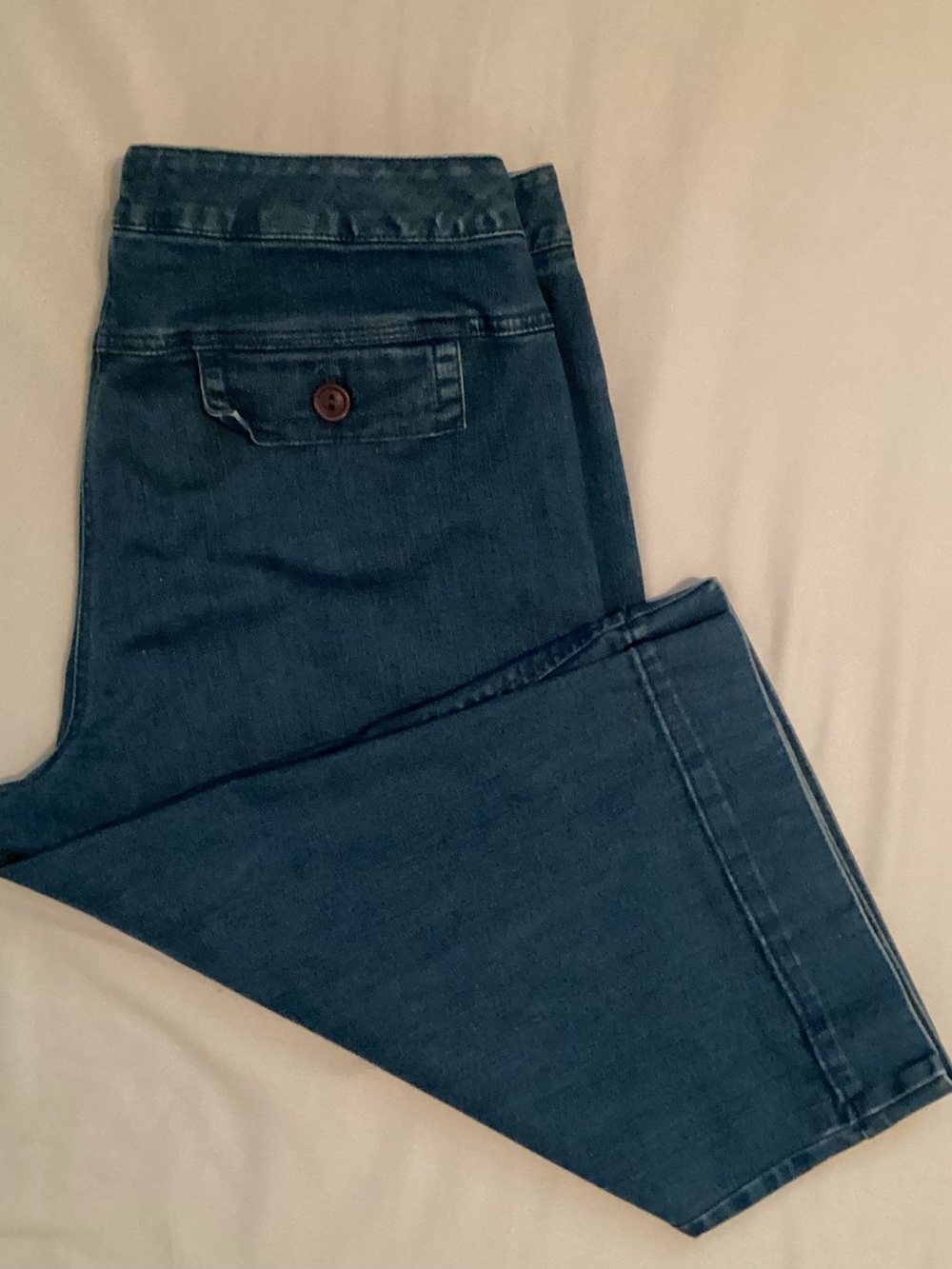 Talbots Petites Ladies Stretch Capri Crop Jeans Pants Size 12